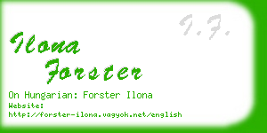 ilona forster business card